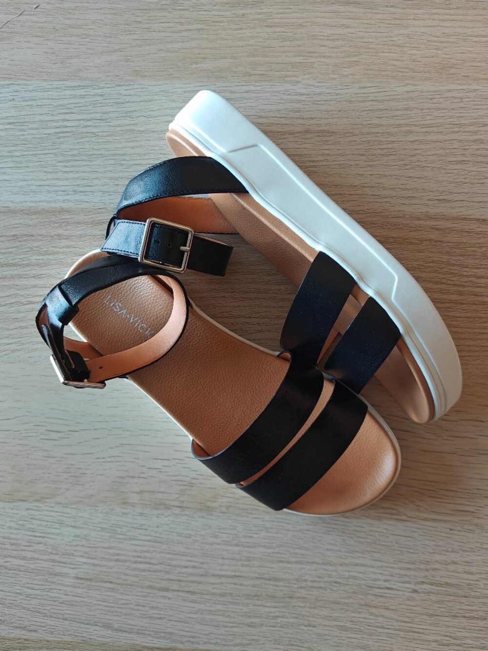 LISA VICKY SPIRIT PLATFORM ANKLE STRAP SANDAL (7M) - Picture 2 of 9